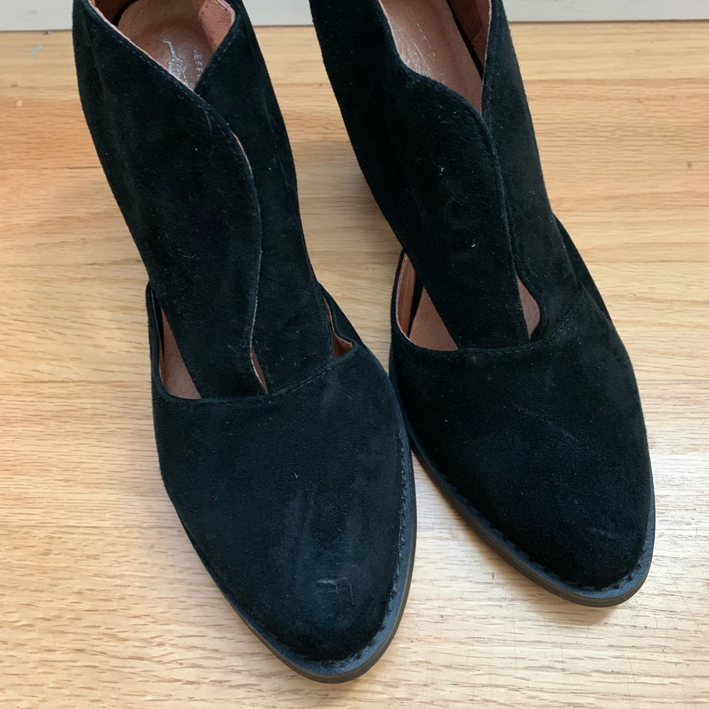 Free People Jeffrey Campbell Black Suede Heeled Boots